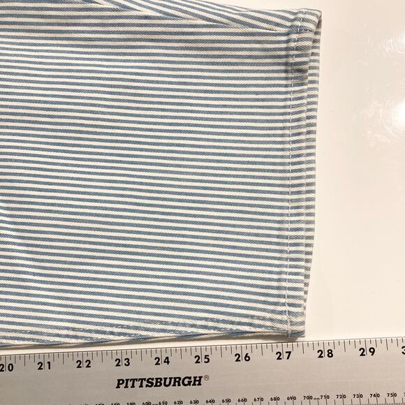 New OLD NAVY Extra High-Waisted Button-Fly Sky-Hi Straight Striped Jeans 26 - Picture 14 of 15